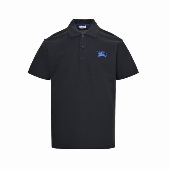 Burberry 25Ss War Horse Emblem Embroidered Polo Short-Sleeve Shirt Original Purc
