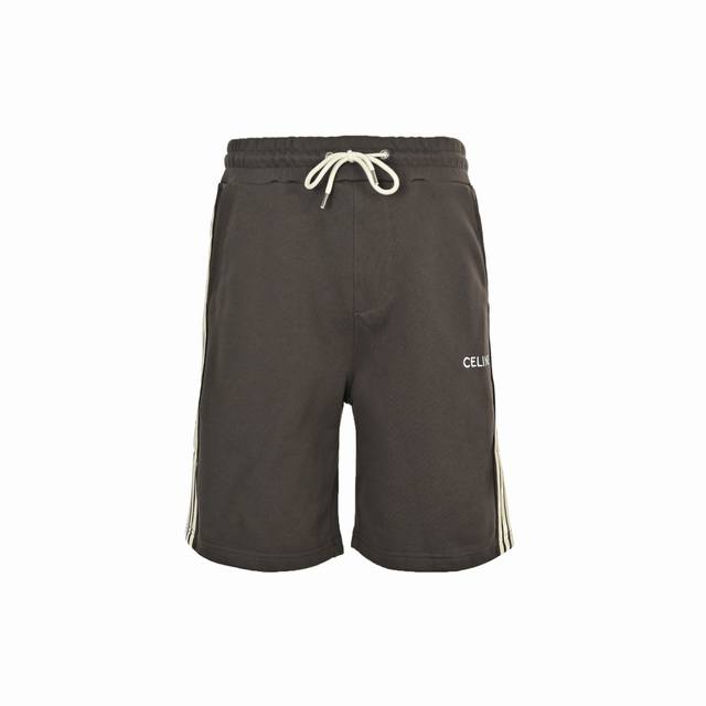 Celine Classic Side-Striped Shorts Retro-Inspired Woven Striped Accents On The E