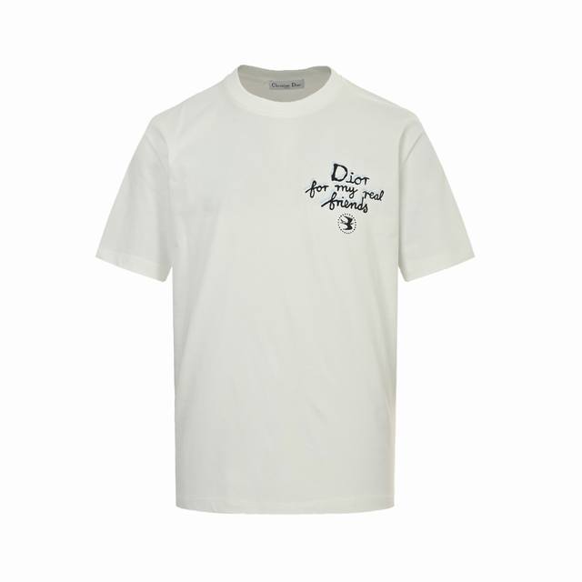 Dior 25Ss Front And Back Letter Foam Print Short-Sleeve Shirt. Dior 2025 New Cla