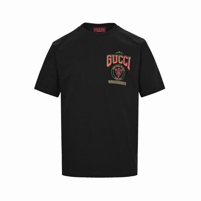 Gucci 25Ss Chest Letter Emblem Print Short-Sleeve Shirt, Made From % High-Count