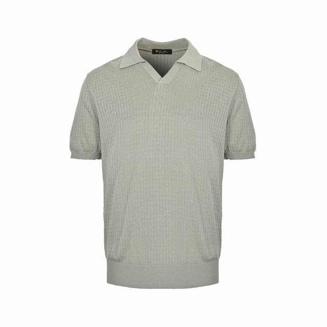 Loro Piana Lp Bamboo-Knit Polo Short-Sleeve Shirt This Style Uses German-Importe