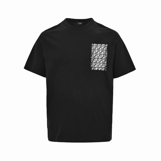 Fendi 24Ss Square Ff Print Short-Sleeve Shirt Made From Premium Long-Staple Cott