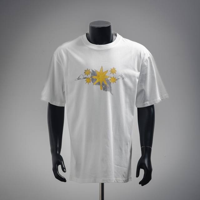 Givenchy 25Ss Star Pattern Printed Round Neck Short-Sleeve T-Shirt Custom Fabric