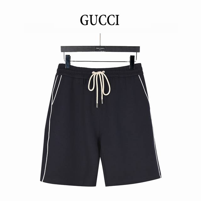 Gucci 25Ss Side Stripe 1921 Double G Embroidered Shorts 2025Ss New Knit Shorts,