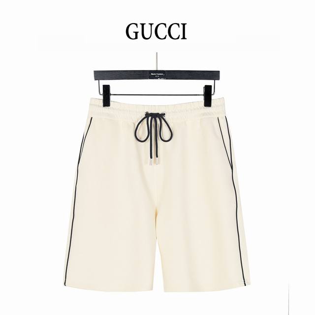 Gucci 25Ss Side Stripe 1921 Double G Embroidered Shorts 2025Ss New Knit Shorts,