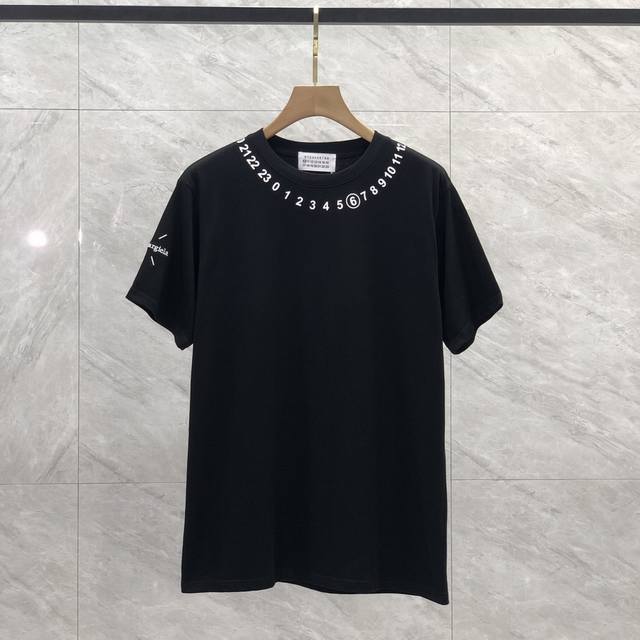 High-End Maison Margiela Mm6 Digital Print Short-Sleeve Shirt, Unisex. Exudes A