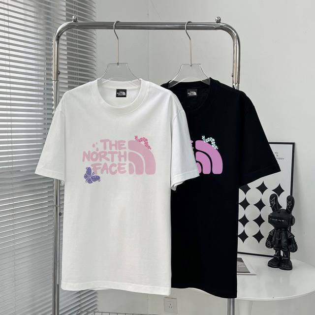 North Face Colorful Printed Youthful Short-Sleeve T-Shirt! Youthful And Versatil