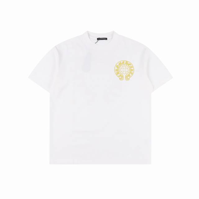 Chrome Hearts Krosin Horseshoe Cross Print Short-Sleeve Shirt, Foam Print, Three