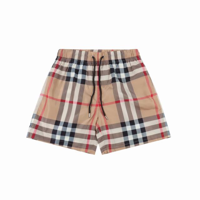 Burberry Striped Check Beach Shorts Summer Channel-Exclusive Beach Shorts, Custo