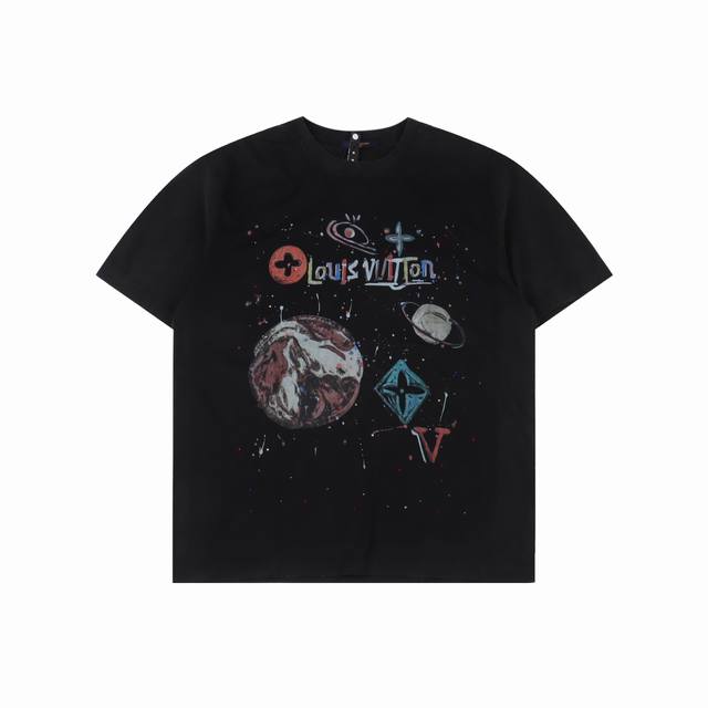 Louis Vuitton Color-Ink Printed Short-Sleeve T-Shirt. Luxurious And Casual, This