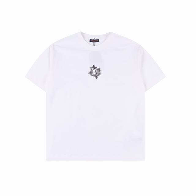 Louis Vuitton 25Ss Minimalist Logo Embroidered Short-Sleeve T-Shirt Purchased Or