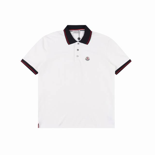 Moncler Hooded Chest Emblem Embroidered Short-Sleeve Polo Shirt Custom-Made High
