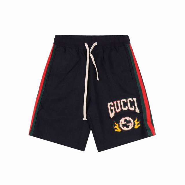 Gucci Flame Logo Towel-Woven Letter-Embroidered Shorts: A Fresh Take On Classic