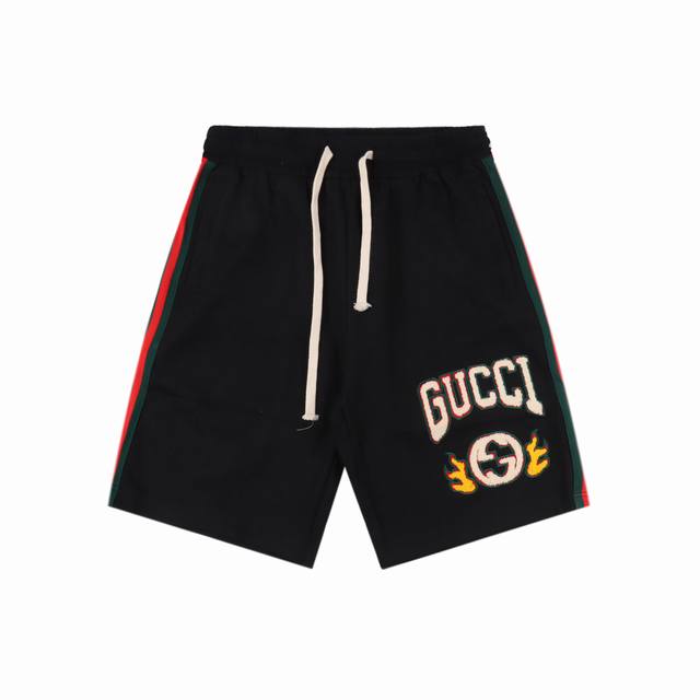 Gucci Flame Logo Towel-Stitch Letter Shorts: A Fresh Aesthetic Inspiration With