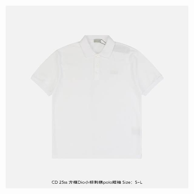 Dior 25Ss Square Frame Dio Small Logo Embroidered Polo Short Sleeve Original Cus