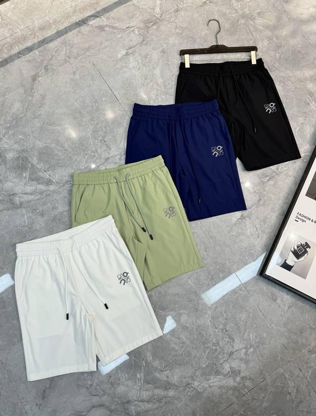 Lowew*Loewe 25S New Five-Inch Shorts! Classic Brand Graphic. Reflective Heat-Tra