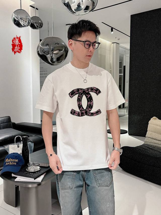 Chanel. 2025 Spring/Summer New Arrival Fashion Round Neck Short-Sleeve High-End
