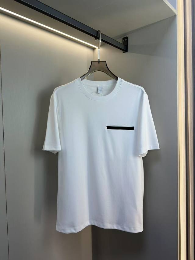 Berluti 2025 Spring/Summer New Short-Sleeve T-Shirt Fabric Features: Double-Side