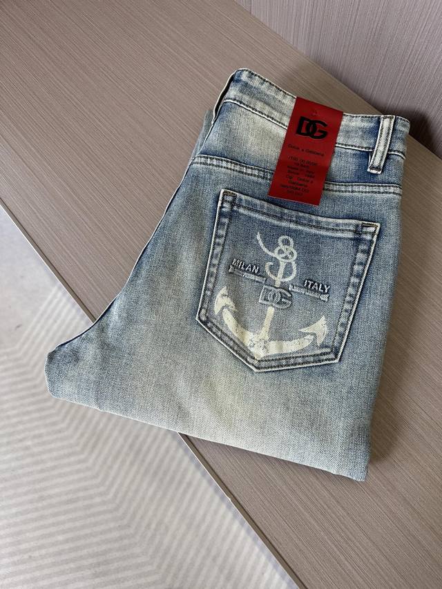 D&G 25Ss Summer New Arrival Denim Pants, High-Quality Material, Ultra-Soft And C