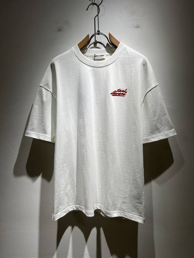 Saint Laurent 2025 Spring/Summer New Arrival Unisex Short-Sleeve T-Shirt, Trendy