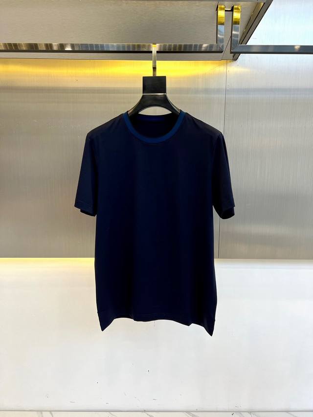 Prad Prada, 2025 Spring/Summer New Men's Round Neck Color-Block Ribbed Short-Sle