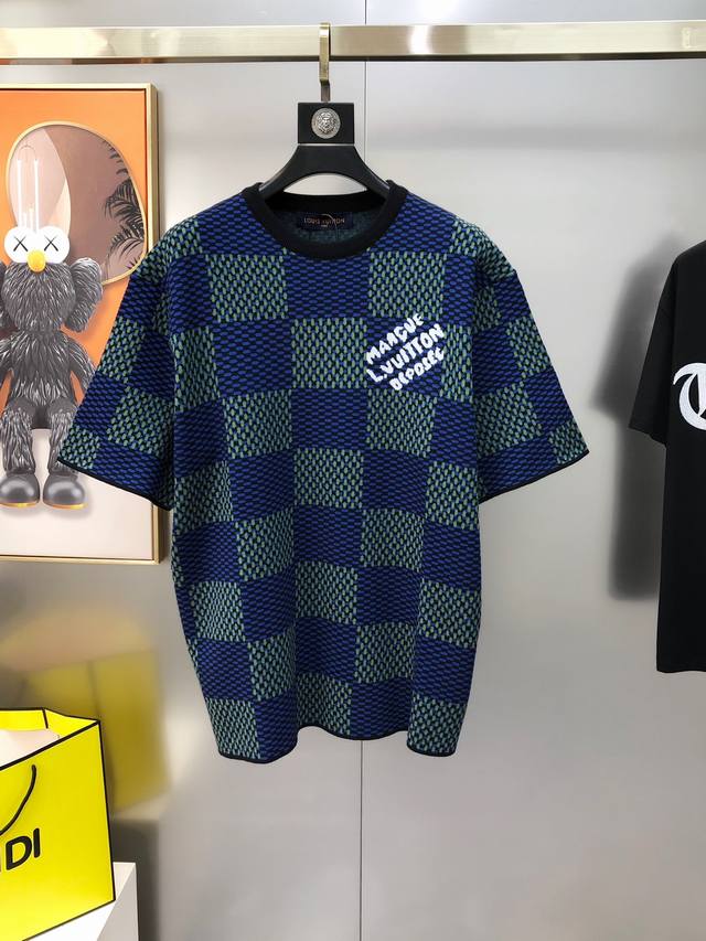 Lv Louis Vuitton 2025 Early Spring New Arrival Men's Original Round-Neck Short-S