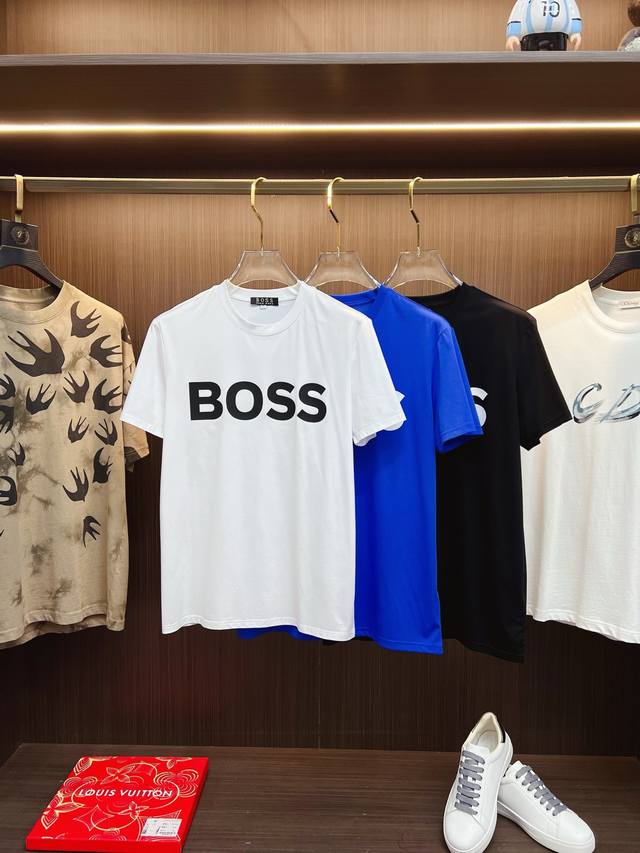 Boss 2025 Ss Spring/Summer New Arrival Round Neck Fashion Short-Sleeve T-Shirt,