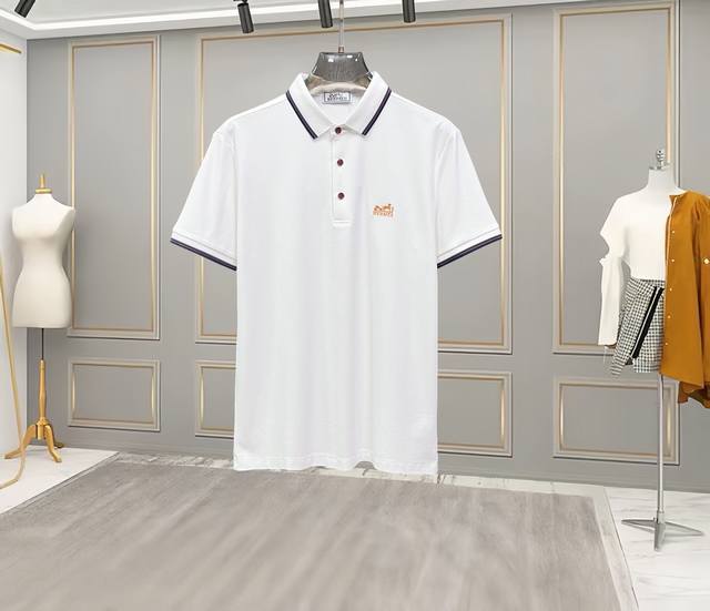 2025 Spring/Summer New Arrival Herm S Fashionable High-End Men's Polo Shirt. Imp