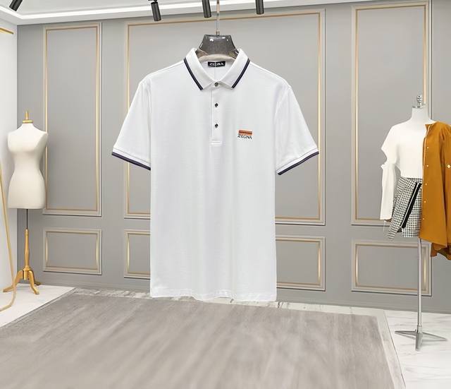 2025 Spring/Summer New Arrival Zegna Fashionable High-End Men's Polo Shirt. Impo