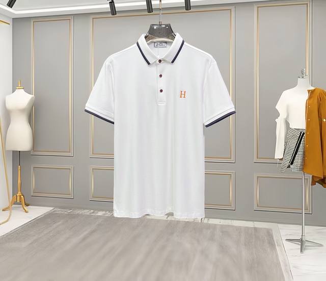 2025 Spring/Summer New Arrival Herm S Fashionable High-End Men's Polo Shirt. Imp