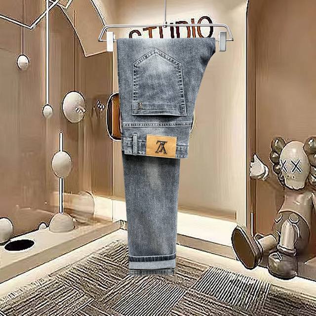 Lv 2025 Official Website Premium New Arrival Authentic Denim Pants, 100% Authent