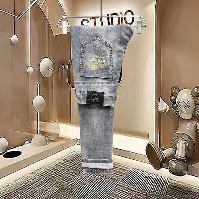 Herm S 2025 Official Website High-End New Arrival Authentic Denim Jeans, 100% Au