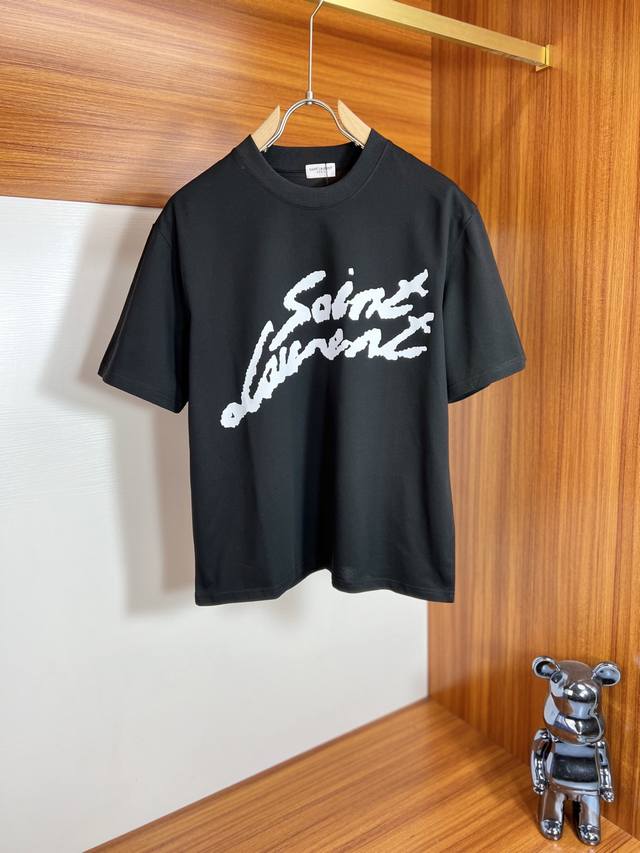 Saint Laurent 2025 Spring/Summer New Arrival, Three Labels Included, Round Neck