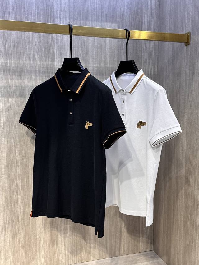 Model Hl133#, Aima Jia 2025 Spring/Summer New Horse Head Embroidered Logo Men's