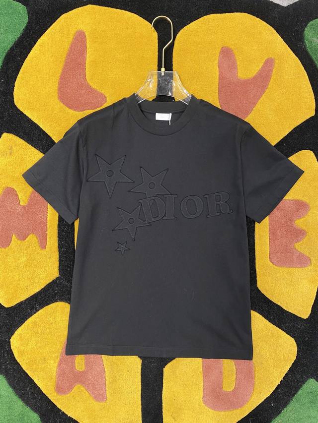 Dio* 2025Ss Spring/Summer New Arrival Cotton Round Neck Short-Sleeve T-Shirt Wit
