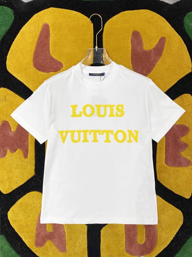 Lv 2025Ss Spring/Summer New Arrival Cotton Round Neck Short-Sleeve T-Shirt With