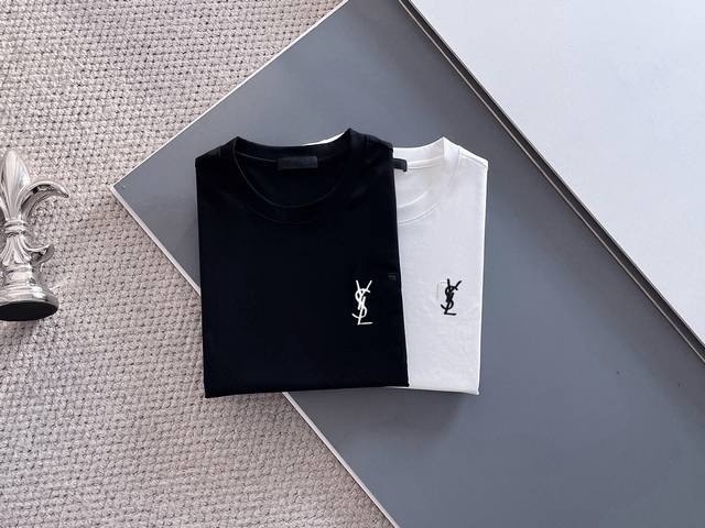 Saint Laurent 2630Ss New Short-Sleeve T-Shirt, Custom Imported Original Silk-Fin