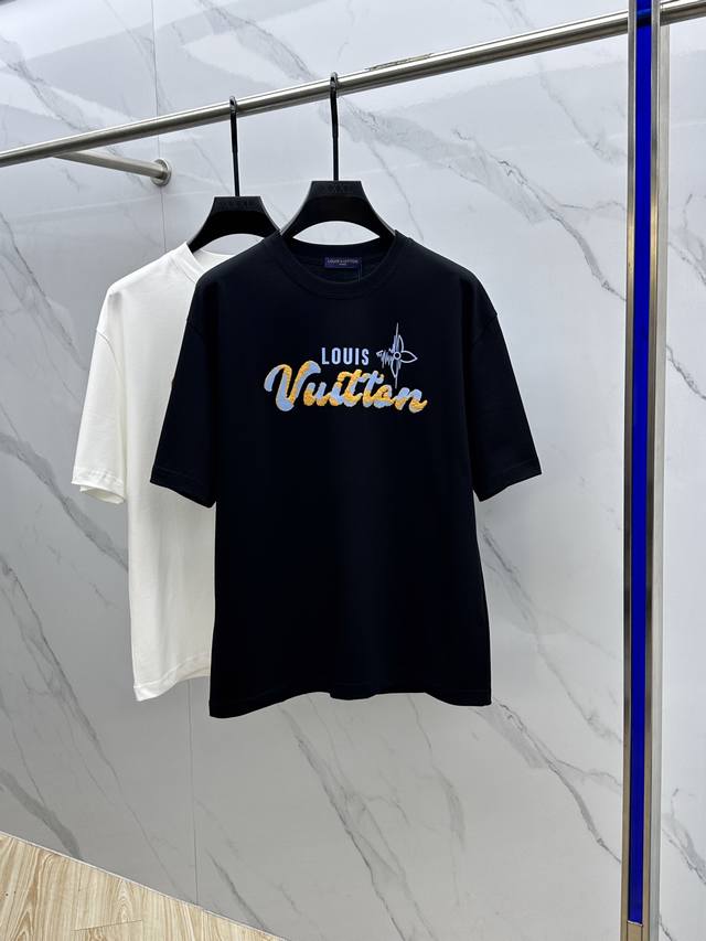 Lv* Louis Vuitton 2025Fw Spring/Summer New Arrival Round-Neck Slightly Wide-Cut