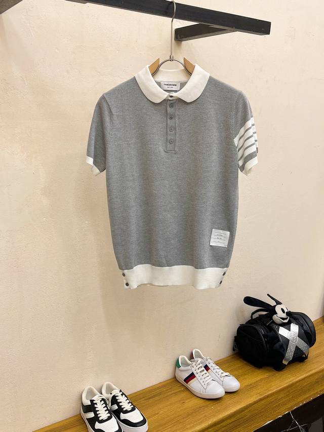Tb Tom Brown 2025 Spring/Summer New Arrival Knit Short-Sleeve Shirt, Imported Kn