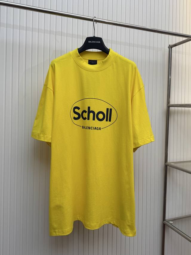 Bal Paris 25Ss Scholl Collaboration Printed Short-Sleeve T-Shirt Size: Xs S M L