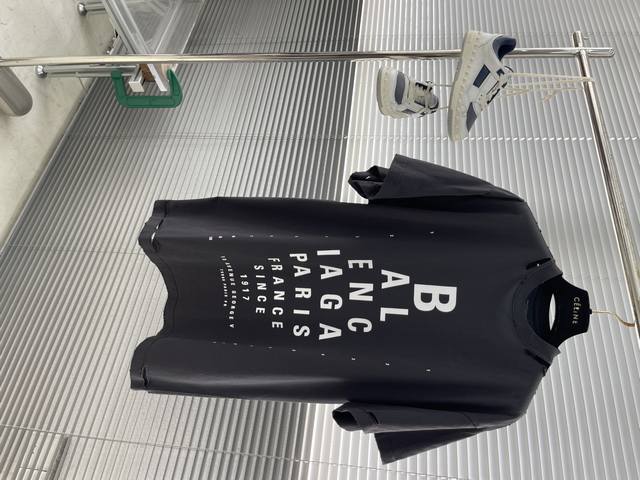 Balenciaga 25Ss Vision Chart Print Destroyed Tee Custom Dyed 230G Fabric, Minimu