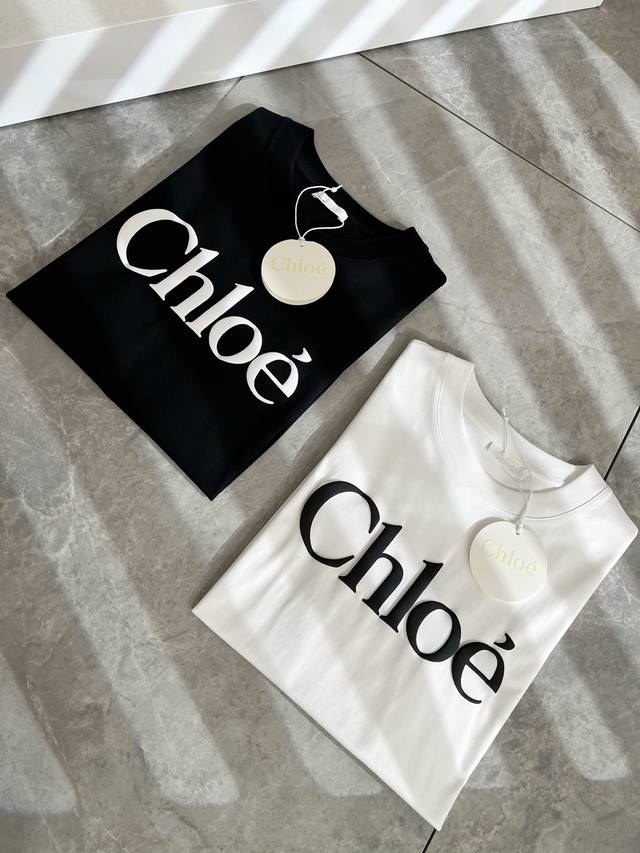 Chloe 2025 Spring/Summer New Arrival Unisex Short-Sleeve T-Shirt, Giving A Sense