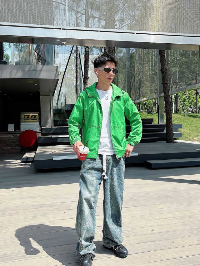 Lv Recycled Nylon Jacket. The Nylon Fabric Has A High-Density Texture, And The I