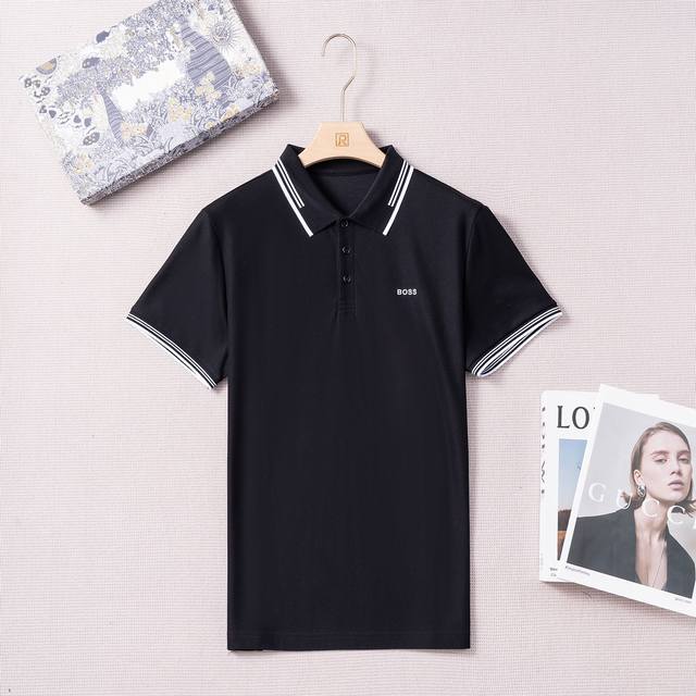 New Arrival Boss 25 Spring/Summer Fashion Short-Sleeve Silk-Finished Pearl Cotto