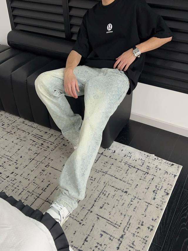 Exclusive Debut, Original Quality, Heavy Craftsmanship Straight-Leg Wide-Leg Jea