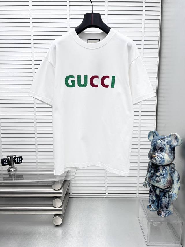 Gucci 2025 Spring/Summer New Arrival Short-Sleeve Shirt, Custom-Made 260G 100% C