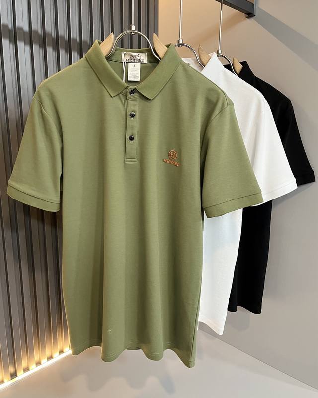Her*Mes 2025 Spring/Summer New Men's Short-Sleeve Polo Shirt, A Newly Upgraded V
