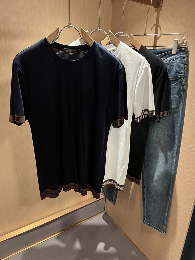 Loro Piana 2025 Spring/Summer Men's Latest Trade Order Iliite Knitted Short-Slee