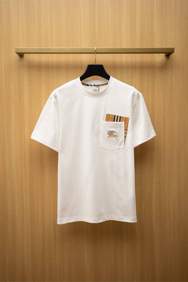 2025Bbr Latest T-Shirt With Pocket Patch Design And Warhorse Embroidered Logo. M