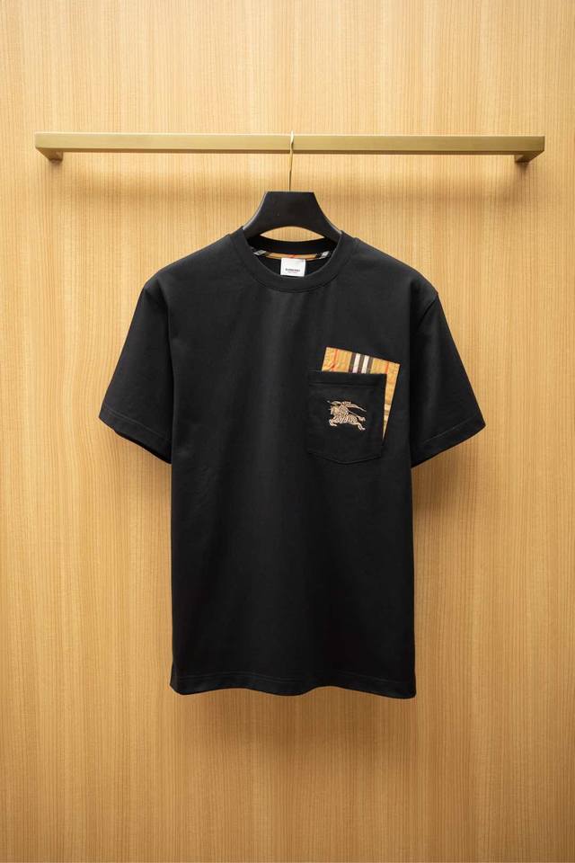 2025Bbr Latest T-Shirt With Pocket Patch Design And Warhorse Embroidered Logo. M